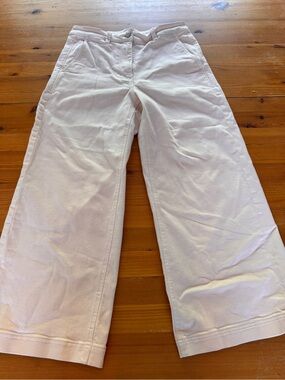 Everlane Cropped Wide-Leg Pants in Pale Pink